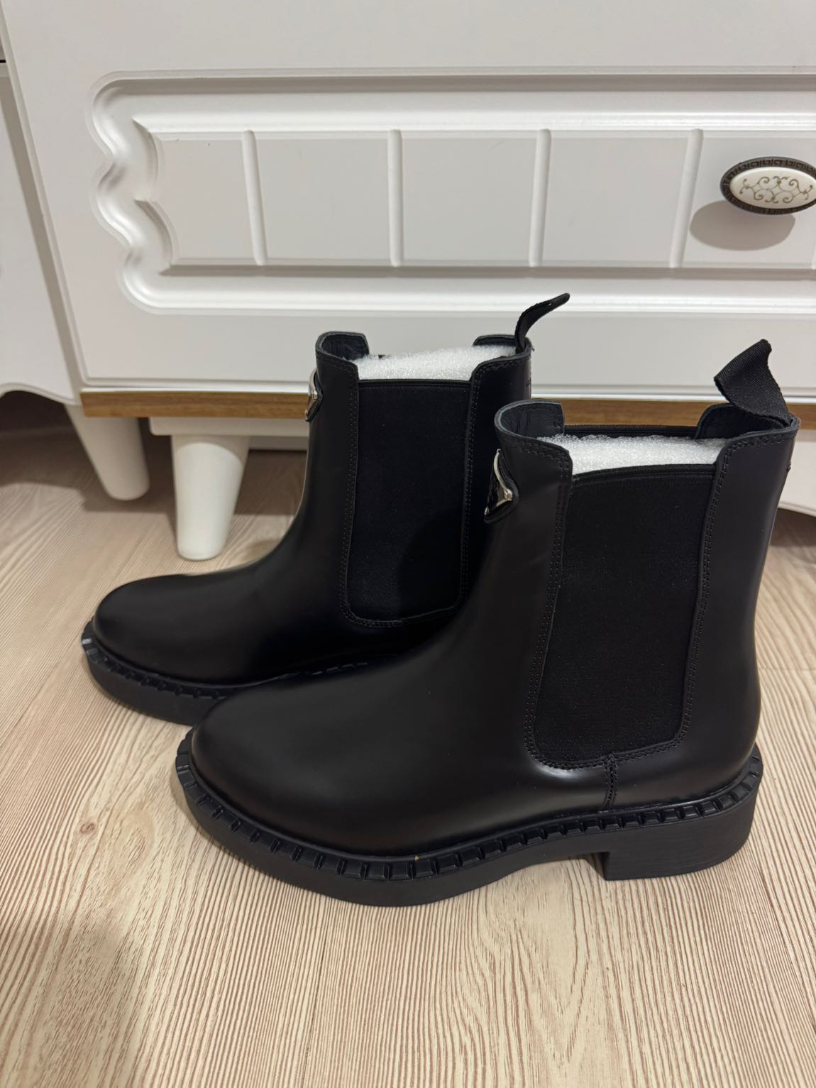 Prada Siyah Deri Bot — görsel 5/7
