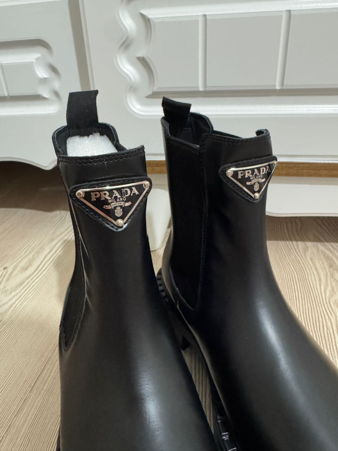 Prada Siyah Deri Bot — görsel 7/7