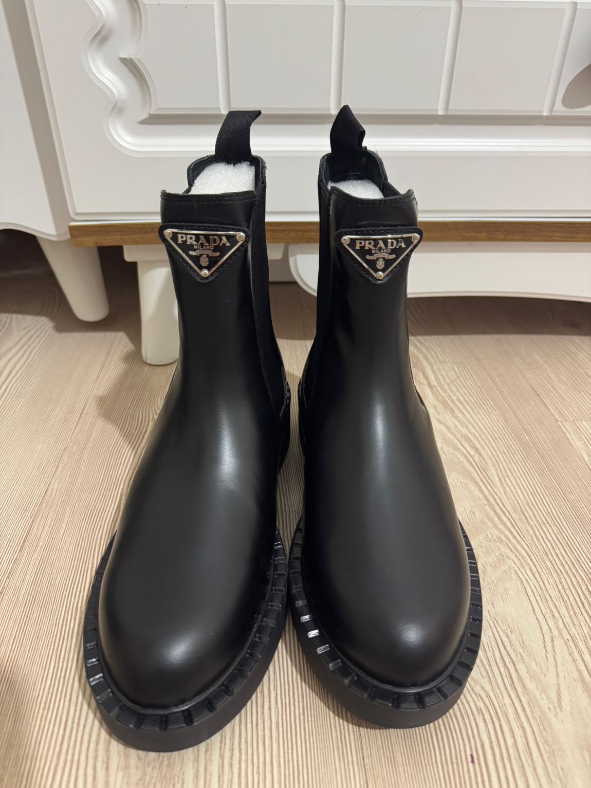 Prada Siyah Deri Bot — görsel 4/7