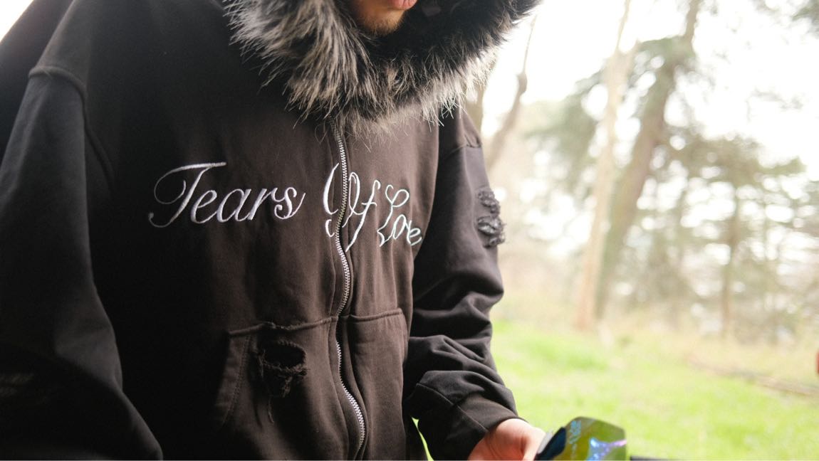 FALLENGRACE FUR ZIP/TORN HALO SWEATPANTS — görsel 2/8