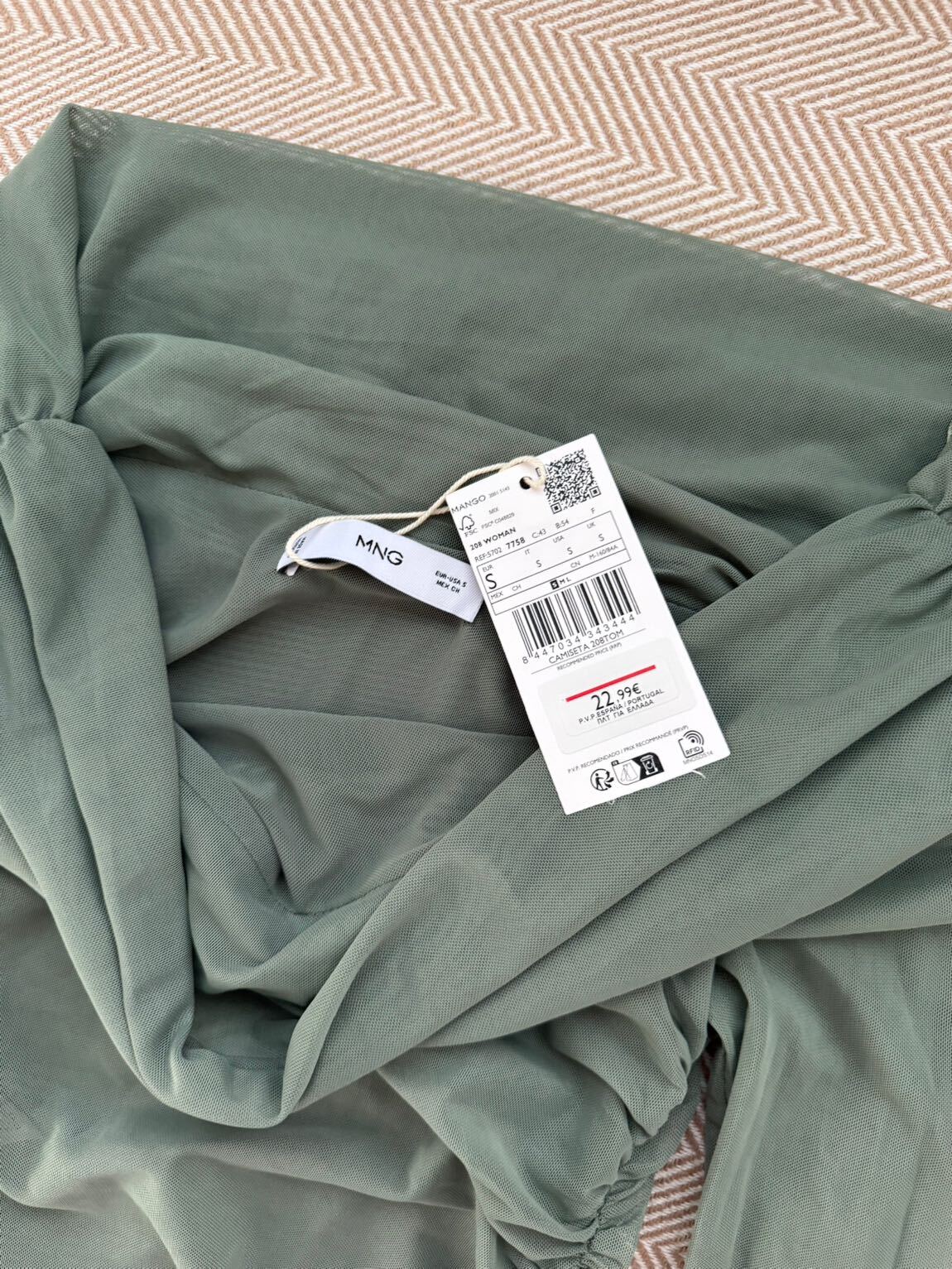 Mango Drapeli Bluz — görsel 5/6