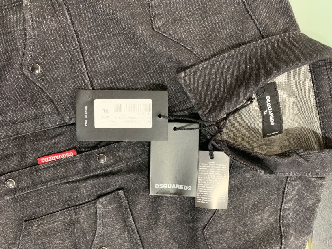 DSQUARED2 Kot Gömlek Siyah — görsel 8/8