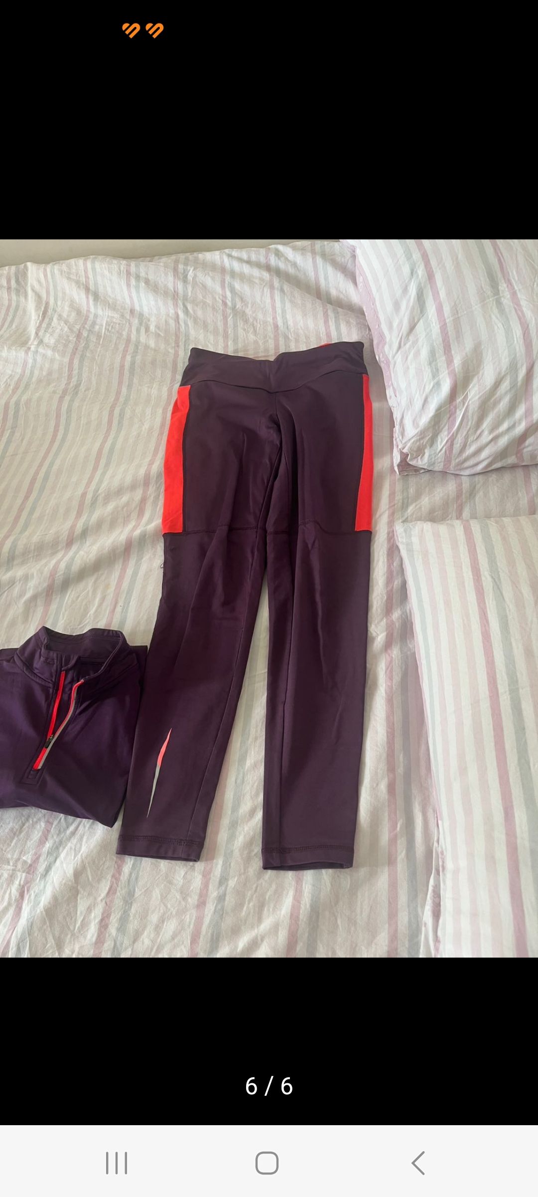 Mor Spor Sweatshirt ve Tayt Takım — görsel 2/6
