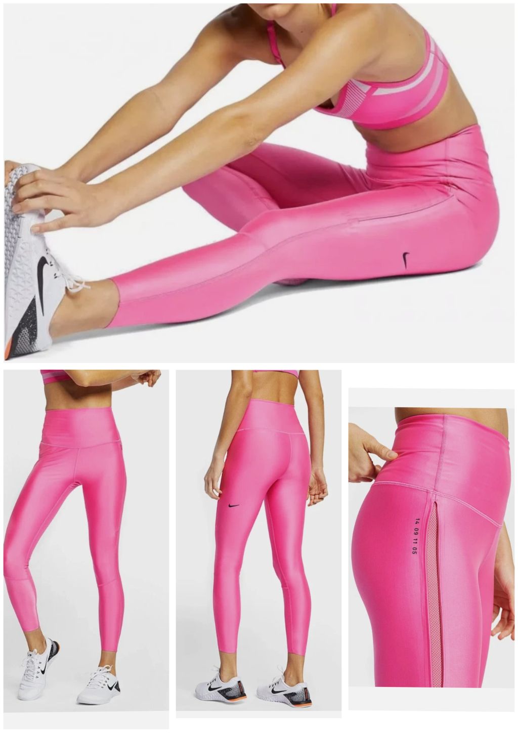 Nike Pembe Spor Tayt — görsel 2/20