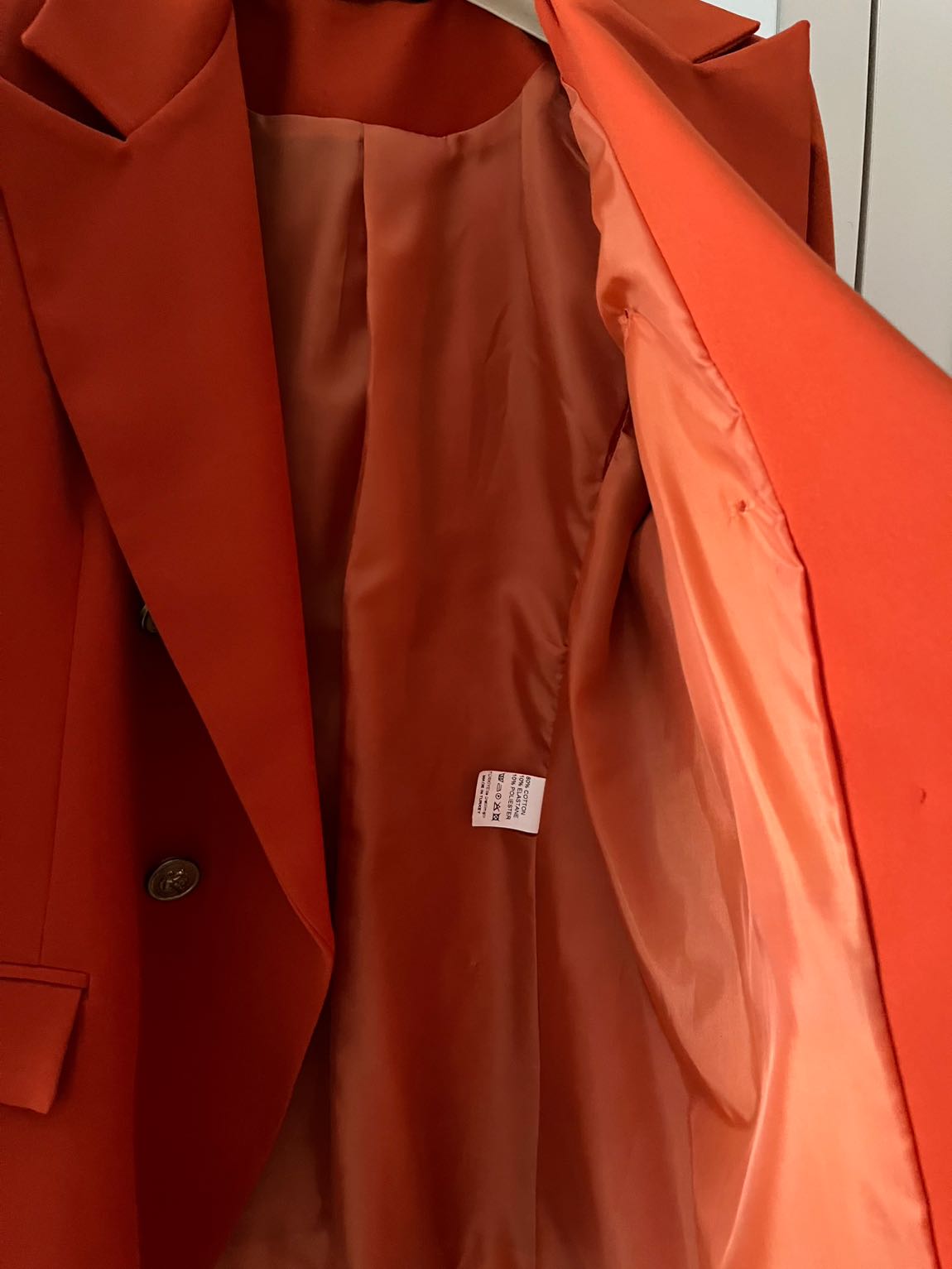 Kruvaze Turuncu Blazer Ceket — görsel 4/5