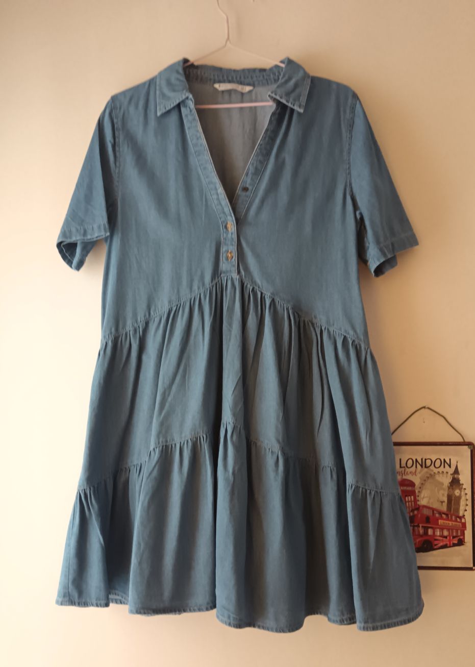 Stradivarius denim mini elbise — görsel 4/8