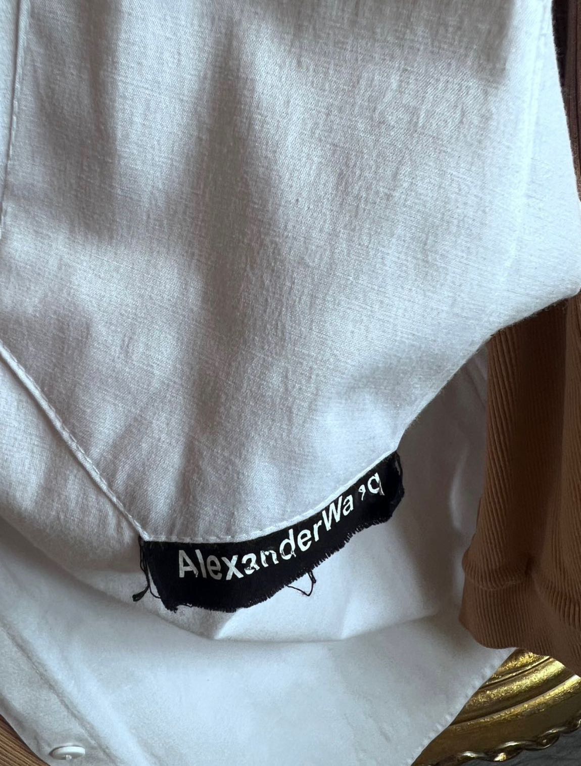 Alexander Wang Beyaz Gömlek Taba Detaylı — görsel 4/4