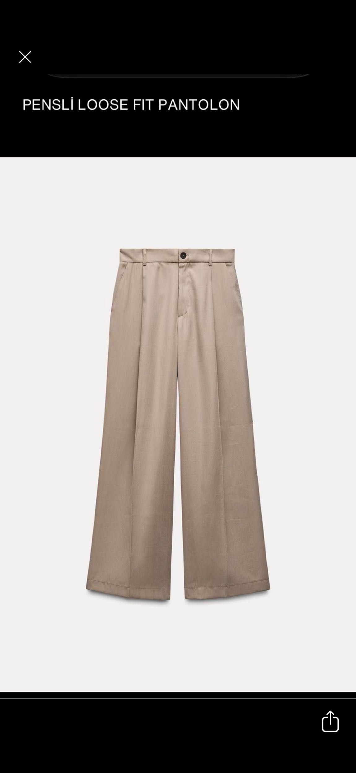 Bej Pensli Loose Fit Pantolon — görsel 5/6
