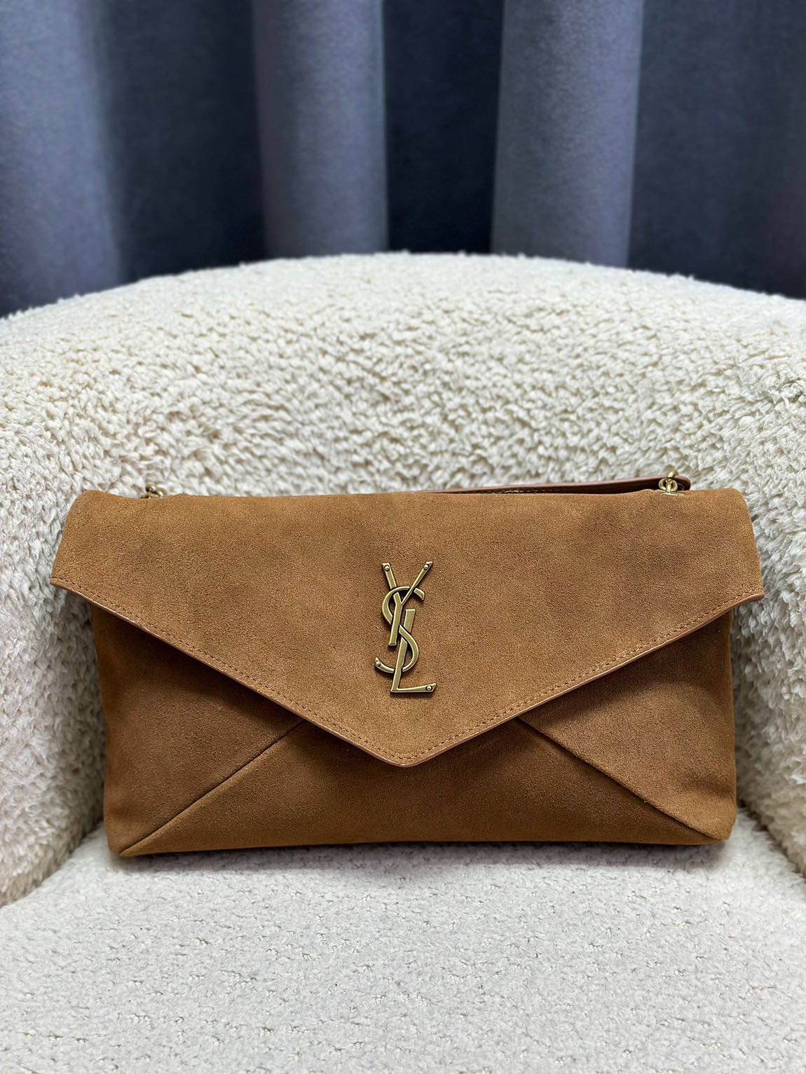 Saint Laurent Kahve Süet Çanta — görsel 2/7