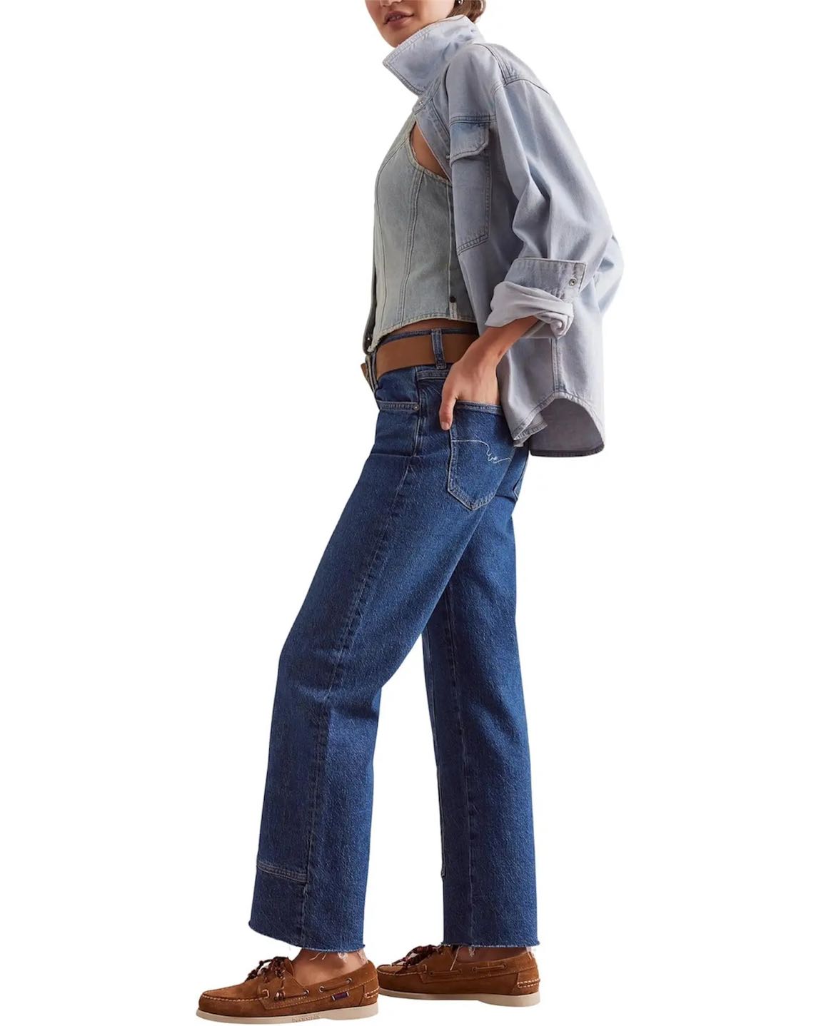 Free People Risk Taker Mid-Rise Jeans — görsel 5/8