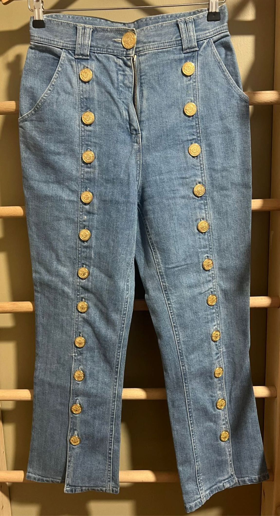 Balmain altin düğmeli jean pantolon — görsel 4/7