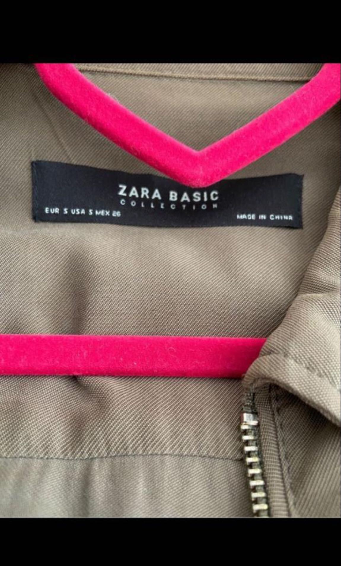 Zara Basic Kemerli Fermuarlı Ceket — görsel 2/3