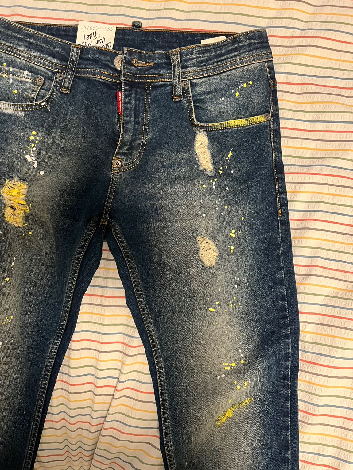 Dsquared2 boyalı jean pantolon — görsel 2/6