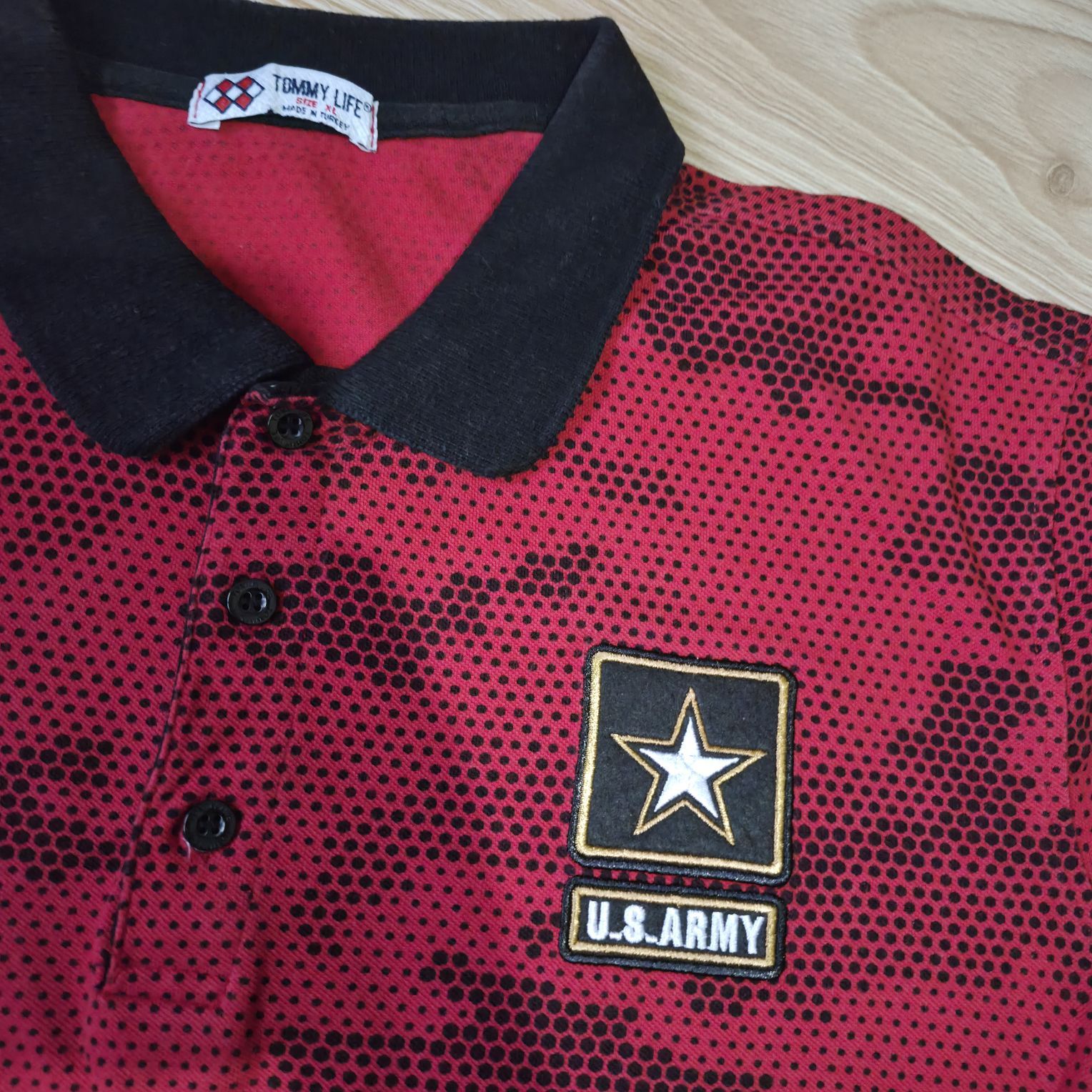 tommy life kırmızı Polo Yaka Tişört — görsel 3/8
