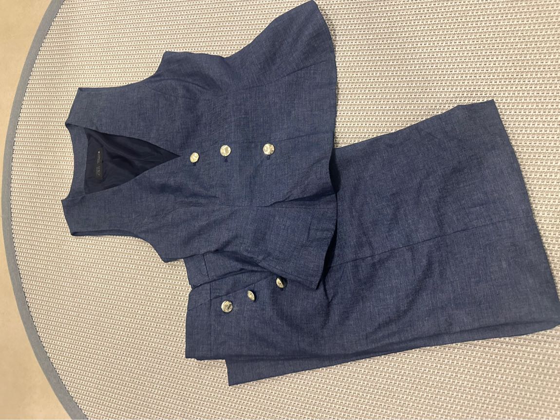 Zara Lacivert Blazer Ceket Pantolon Takı — görsel 5/8