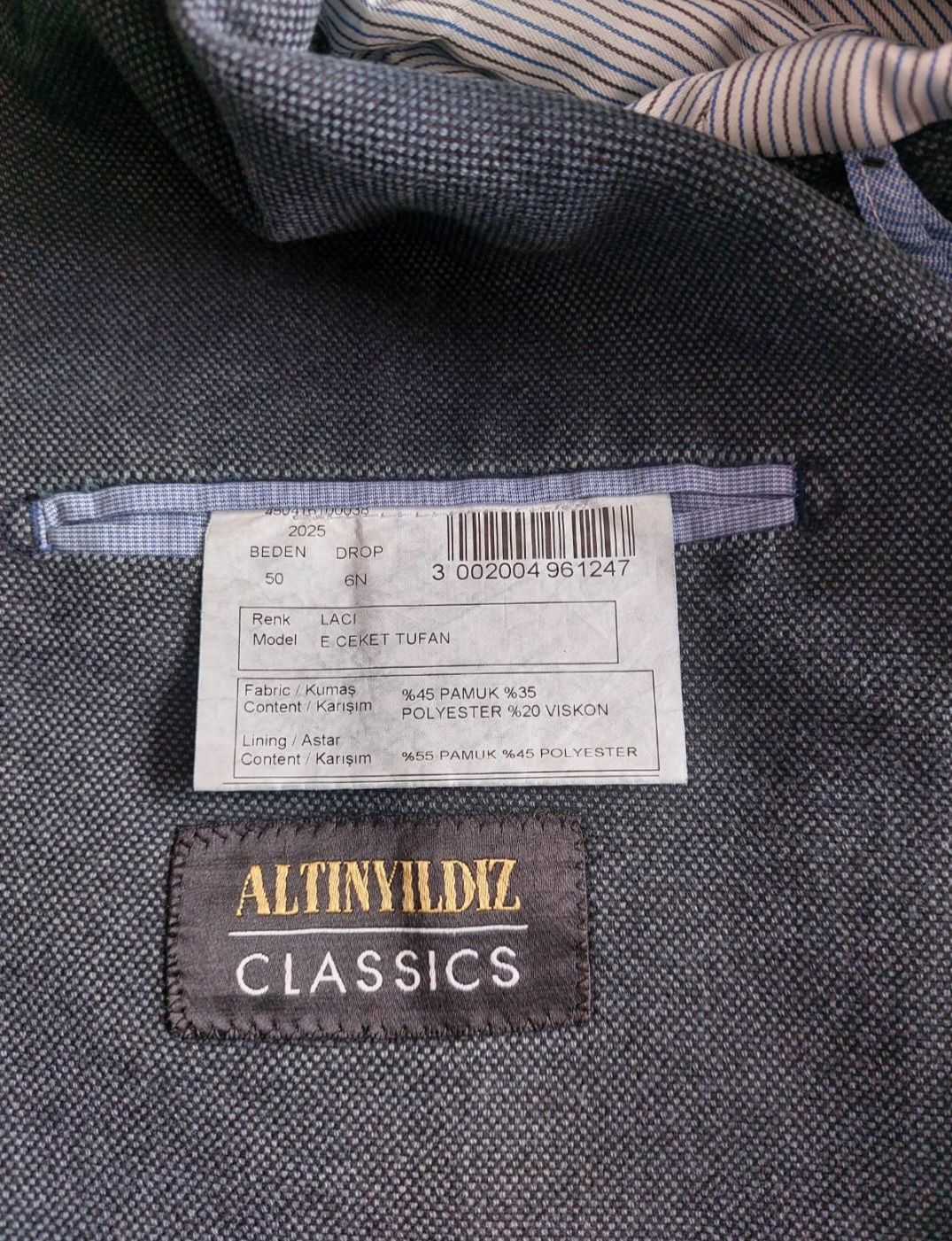 Altınyıldız erkek kot blazer ceket — görsel 7/7