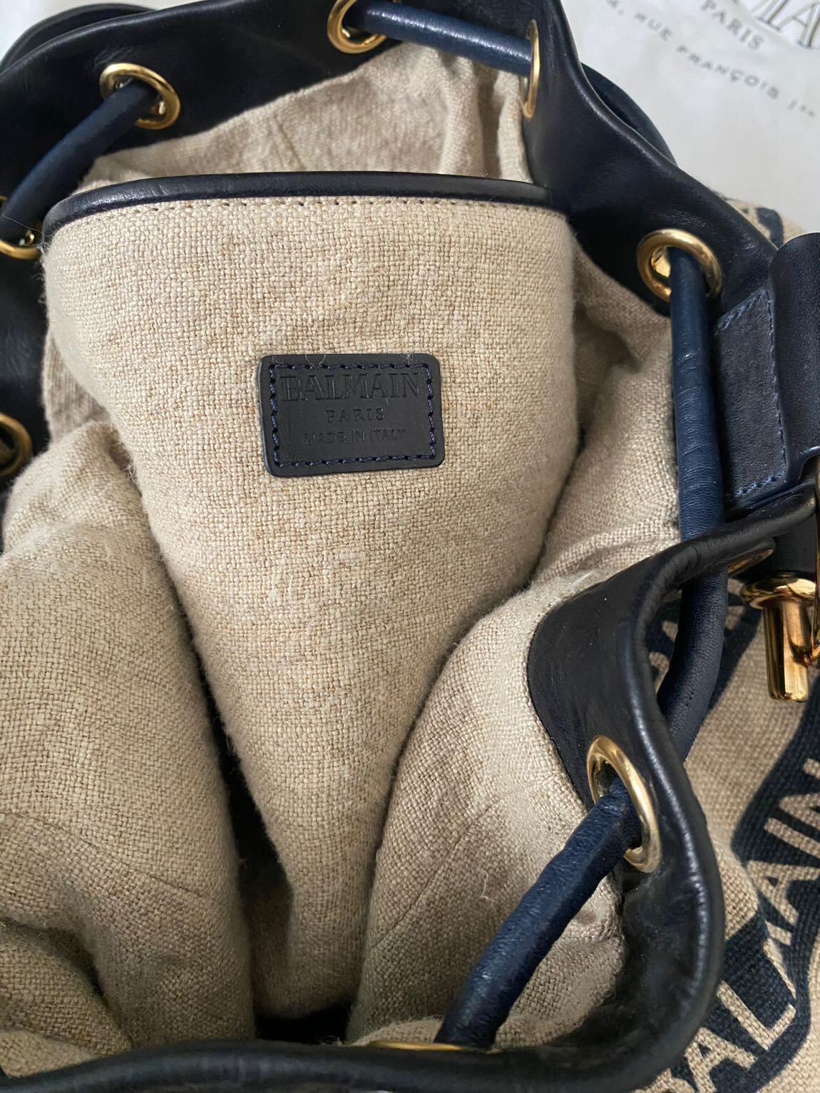 Balmain, marine bucket çanta — görsel 4/8