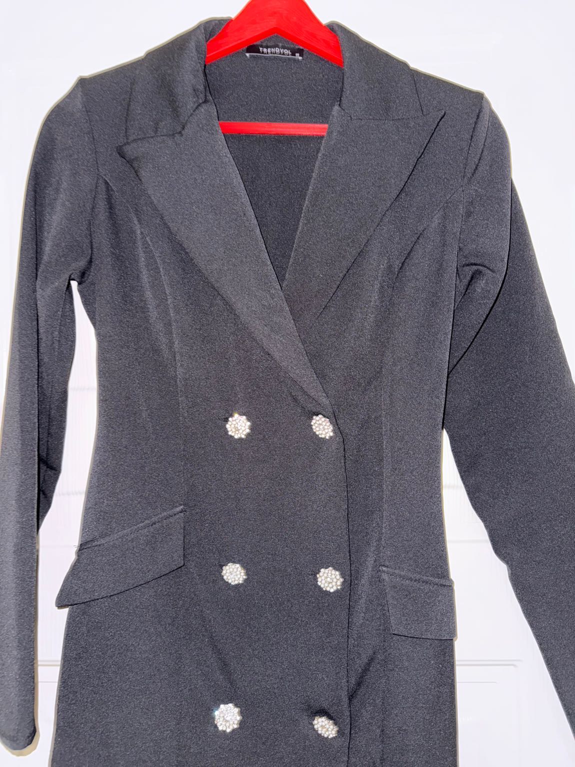 Siyah Kadın Sırt Dekolteli Blazer Elbise — görsel 2/4