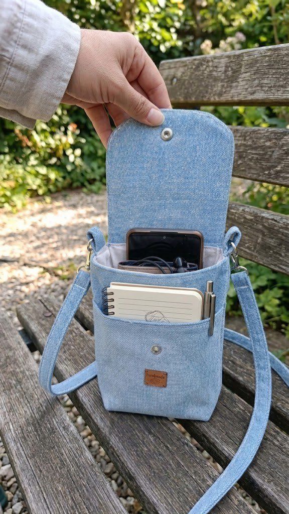Açık Mavi Kot Telefon Çantası — görsel 2/3