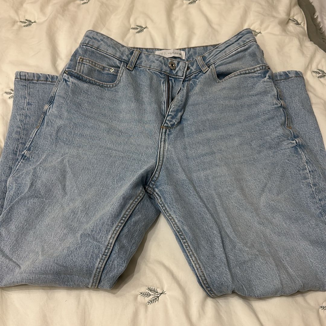 Açık Mavi Mom Fit Yüksek Bel Jean Pantol — görsel 3/5