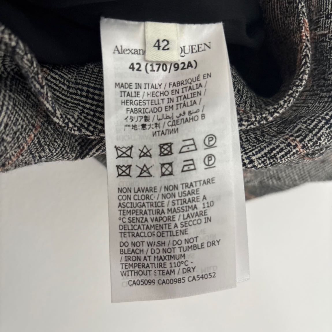 Alexander McQueen Gri Yün Elbise — görsel 6/6
