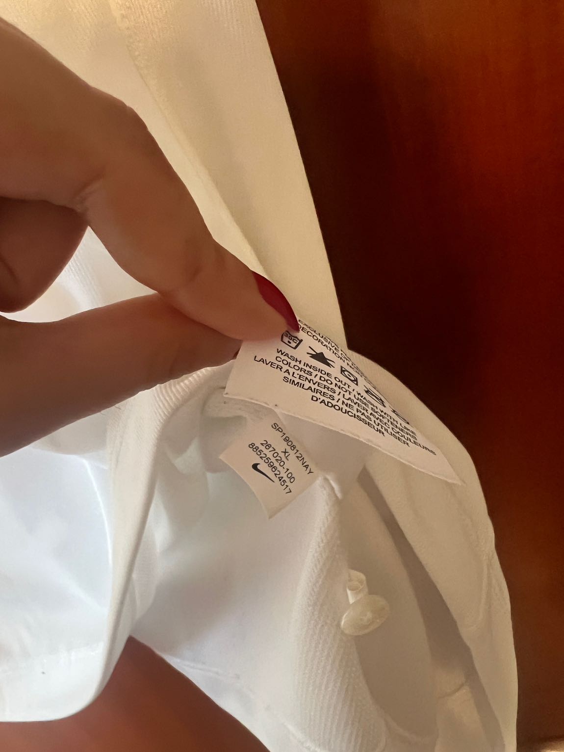 Nike golf beyaz Polo yaka erkek tişört — görsel 5/5