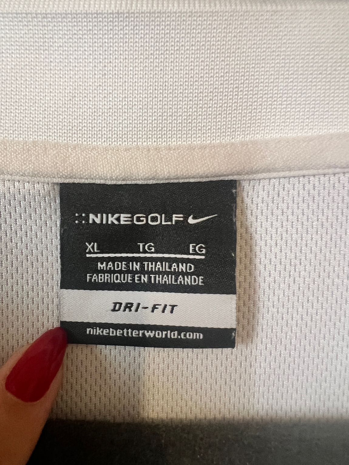 Nike golf beyaz Polo yaka erkek tişört — görsel 4/5