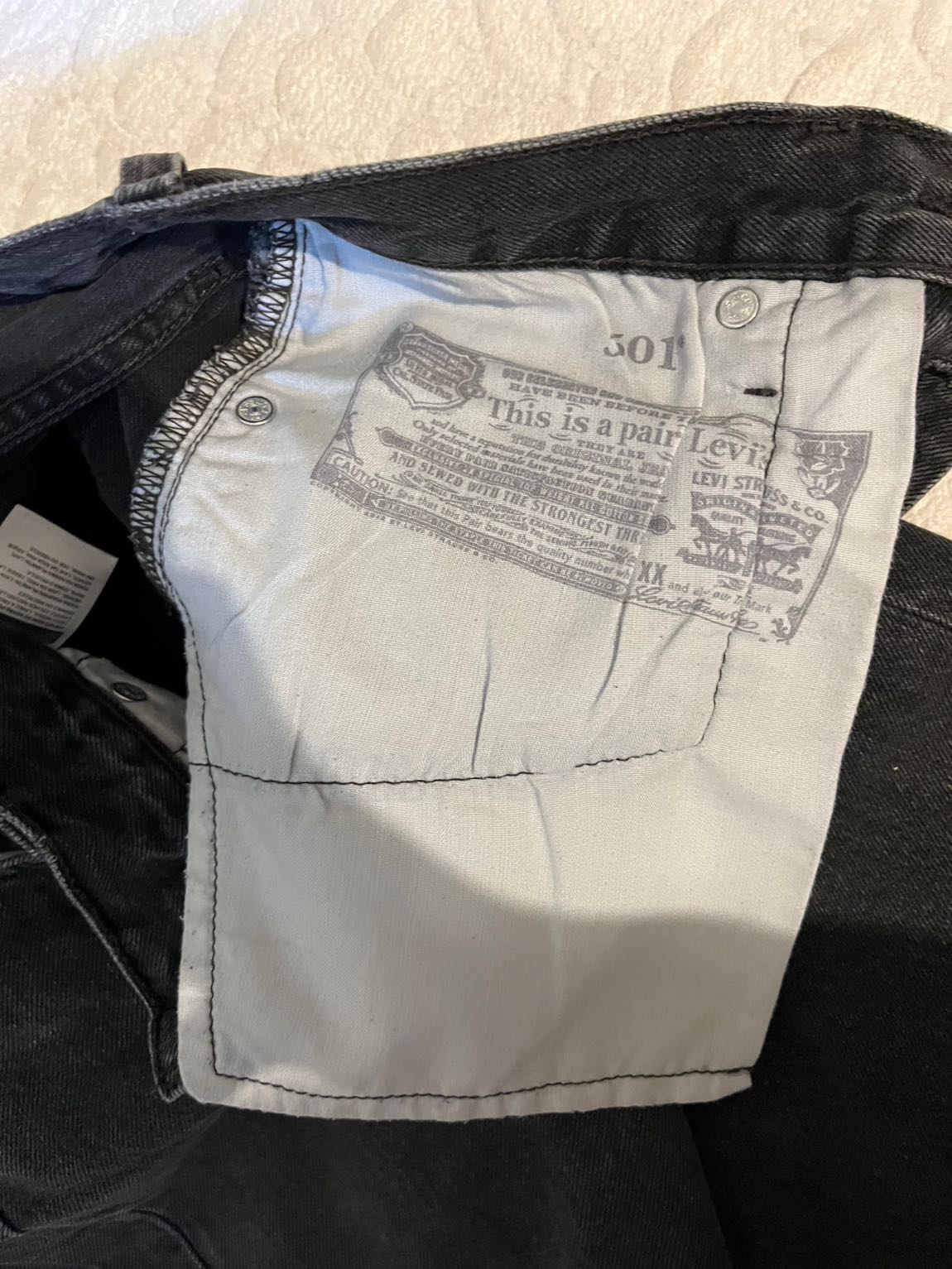 Levis 501 crop füme — görsel 8/8