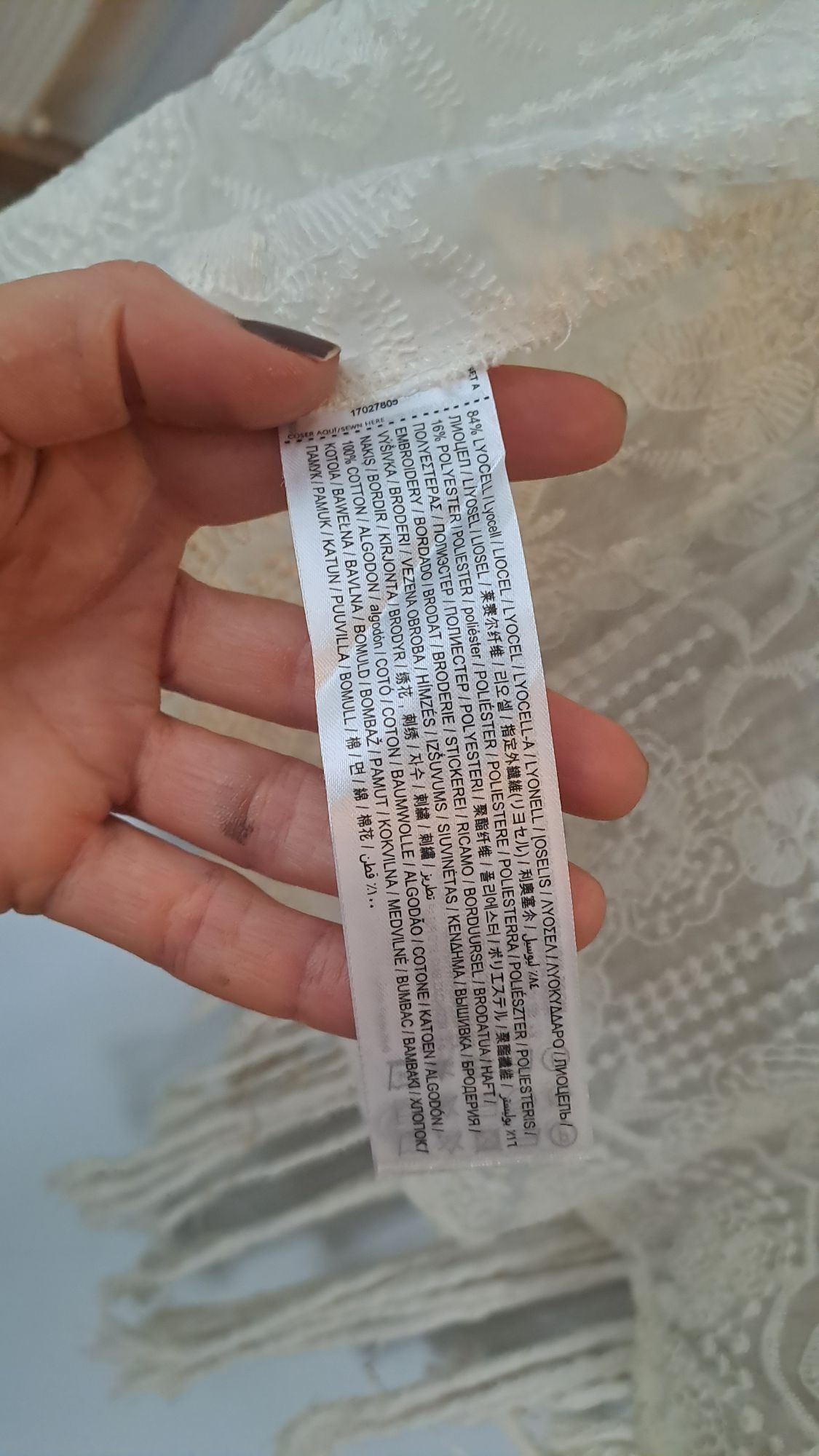 MANGO Krem Dantel Bluz — görsel 5/5