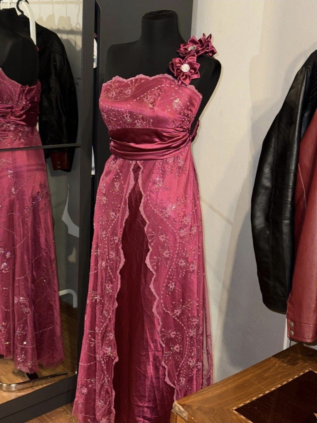 American Vintage Fuşya Abiye Elbise — görsel 6/8