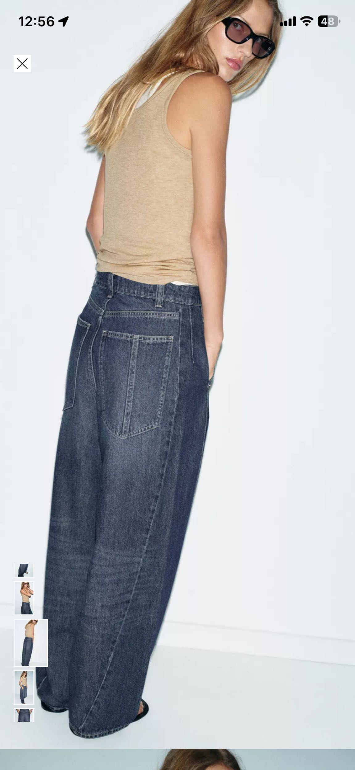 Zara Balon Dikişli Jean Pantolon — görsel 6/8