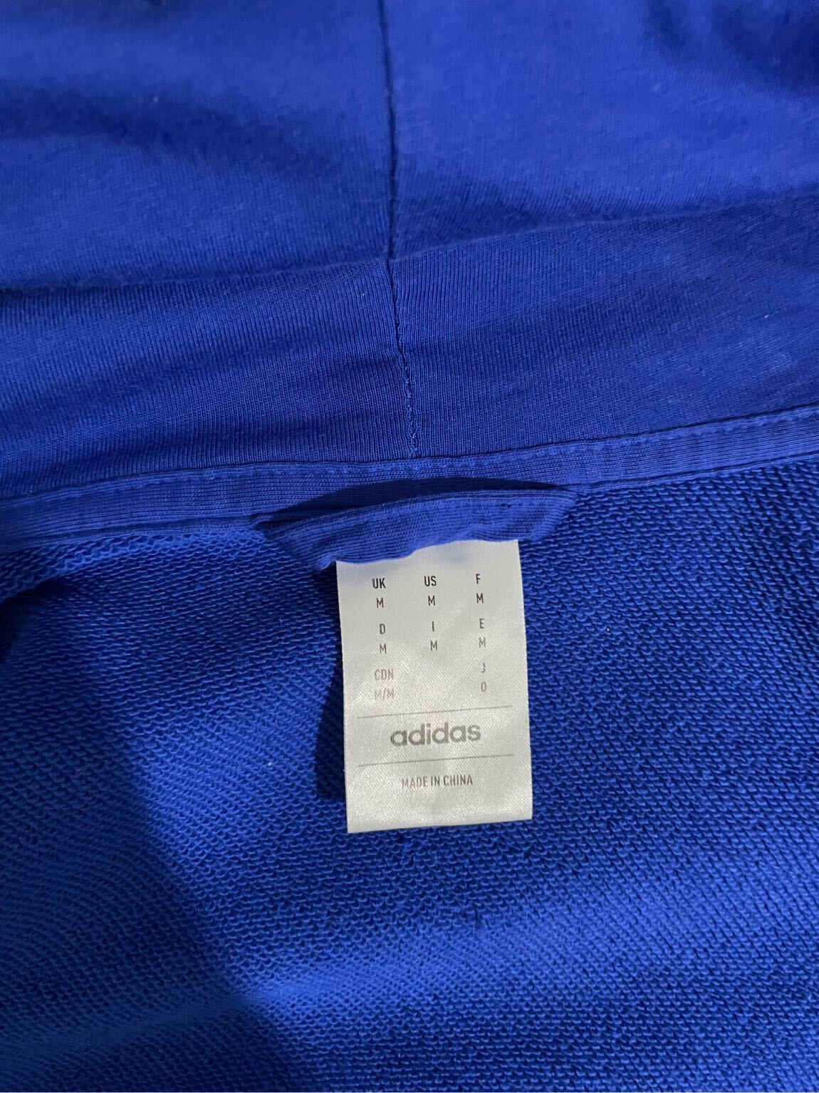 Adidas Mavi Kapüşonlu Sweatshirt — görsel 4/5