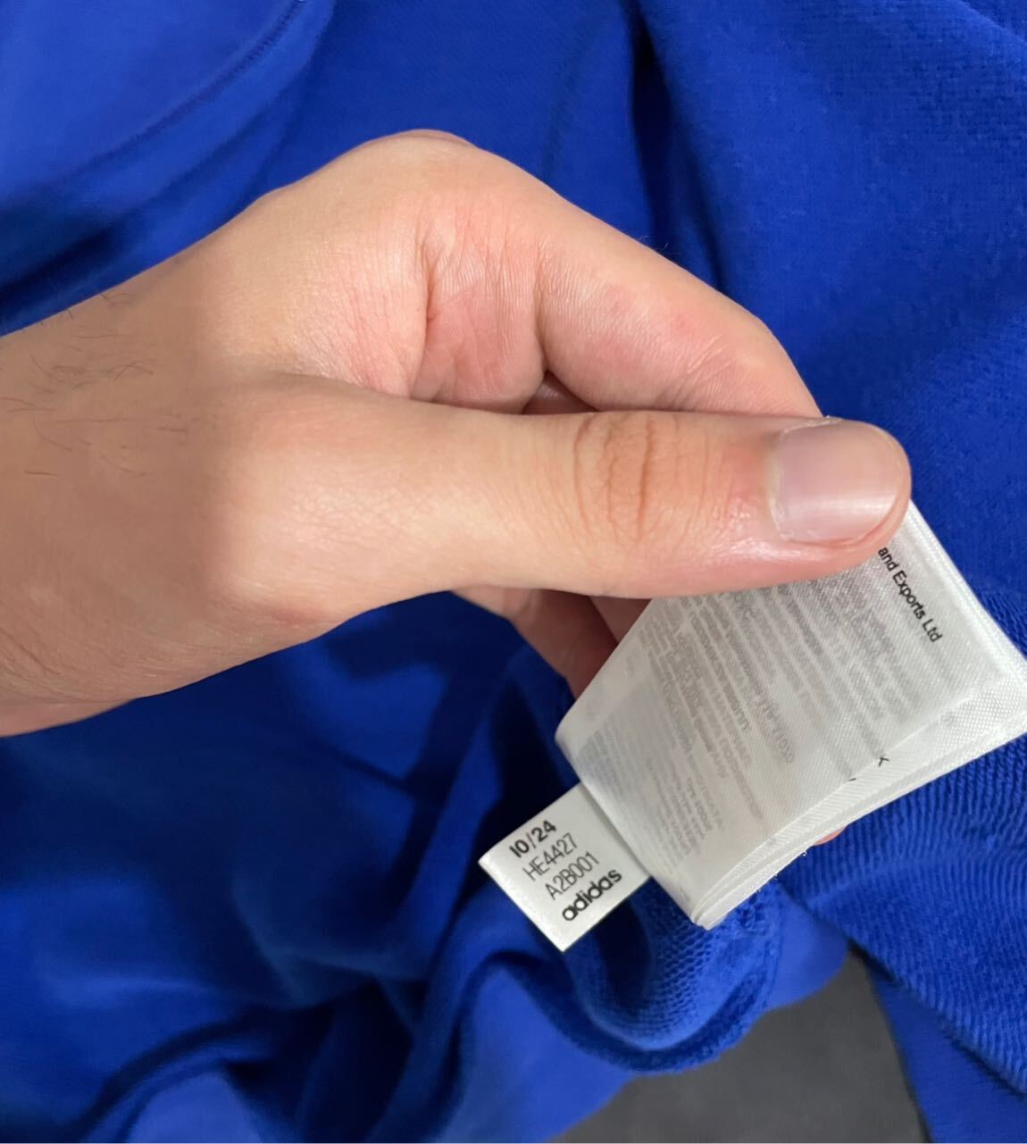 Adidas Mavi Kapüşonlu Sweatshirt — görsel 5/5