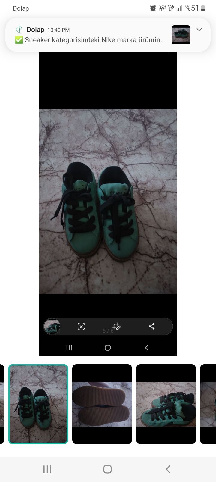 Puma Yeşil Sneaker — görsel 3/6