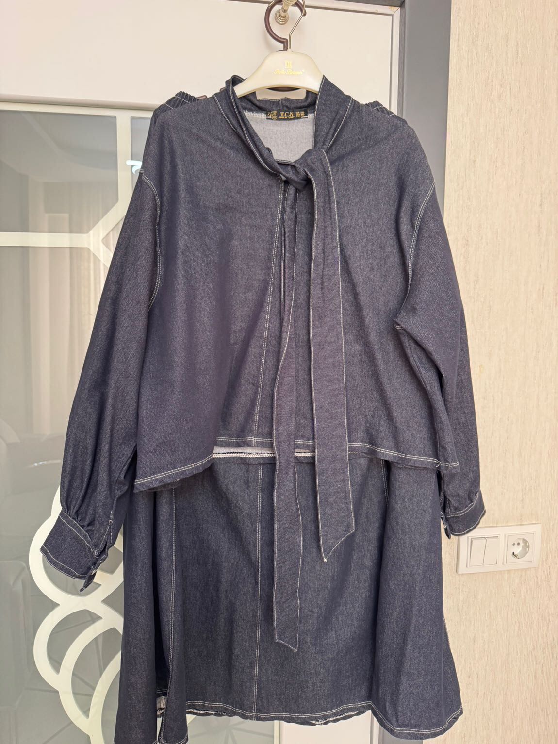 Kot Denim kadın ikili takım etek gömlek — görsel 4/8