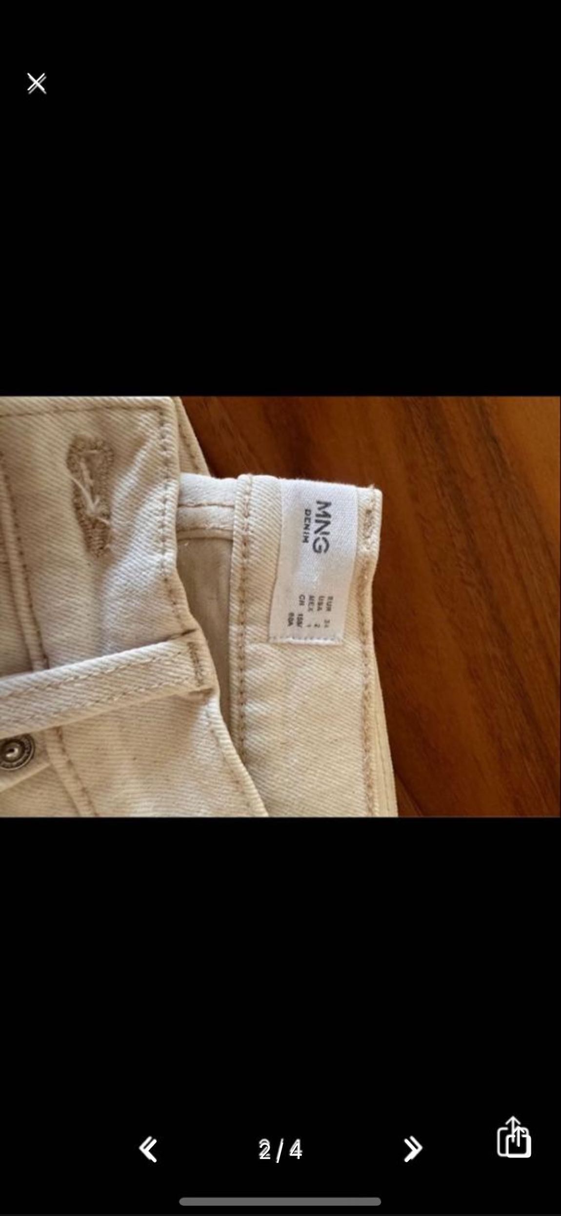 Mango krem rengi mom jean — görsel 2/3