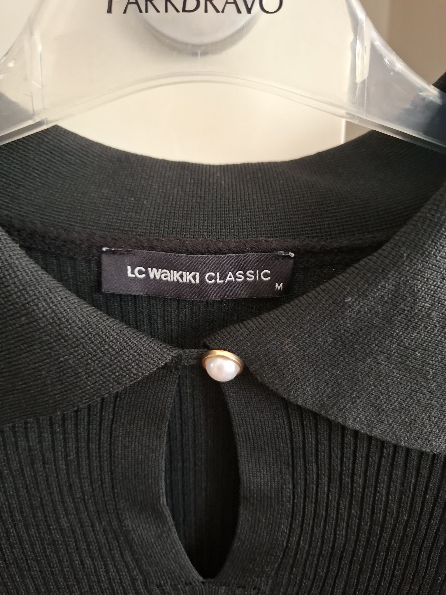 LCW Siyah Polo Yaka Triko Kazak — görsel 5/7