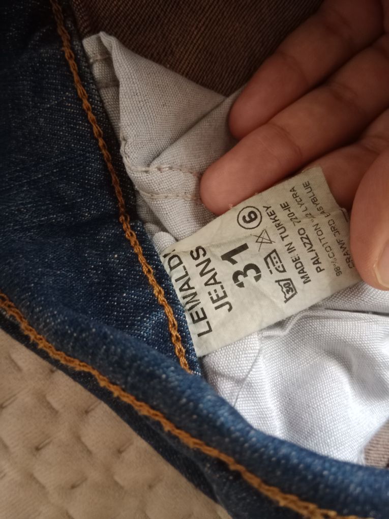 Mavi Kot Pantolon Paçalı — görsel 4/4