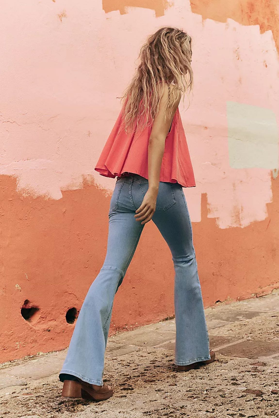 Free People Penny PullOn Flare Tayt Jean — görsel 5/8