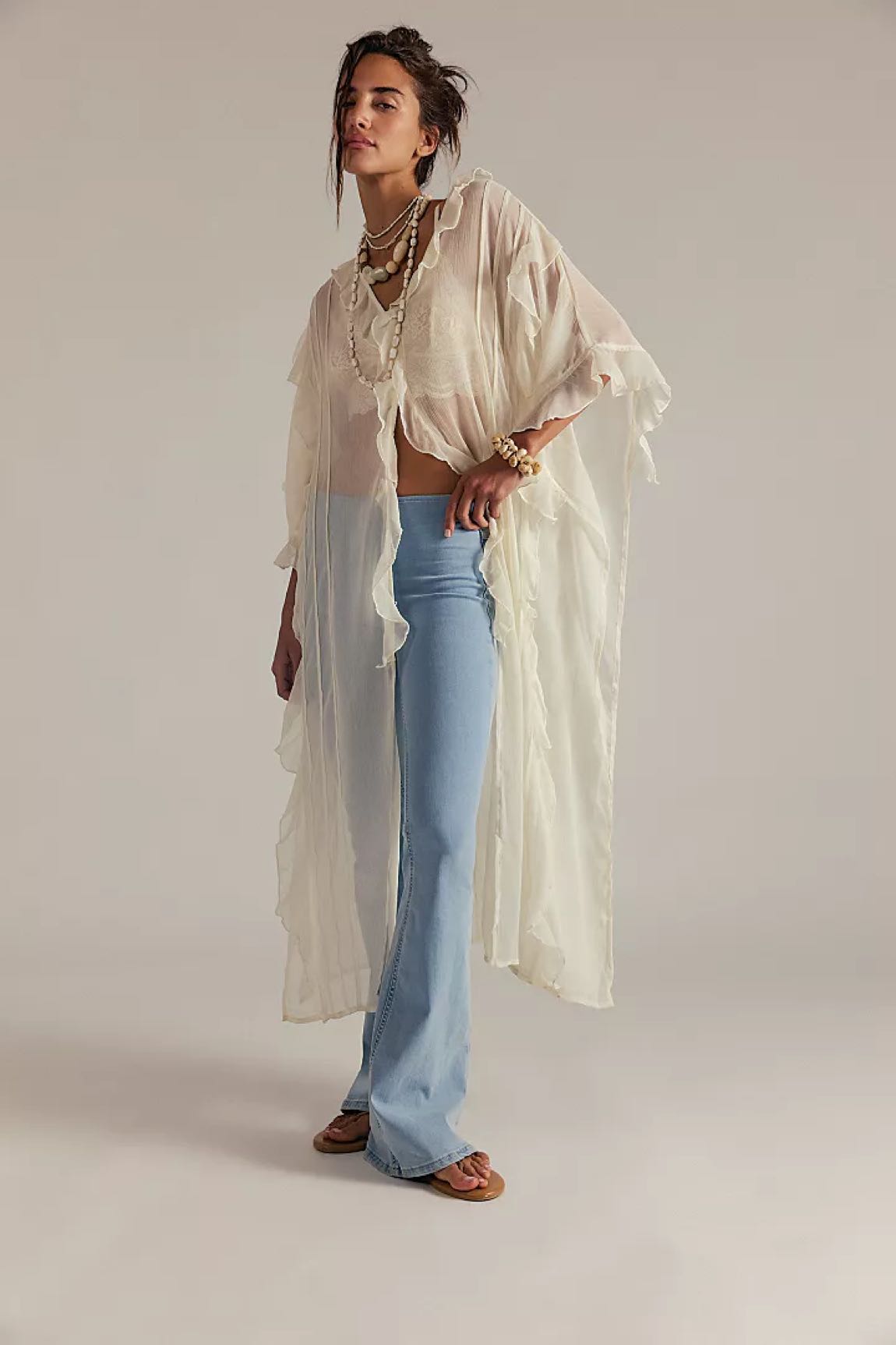 Free People Penny PullOn Flare Tayt Jean — görsel 4/8