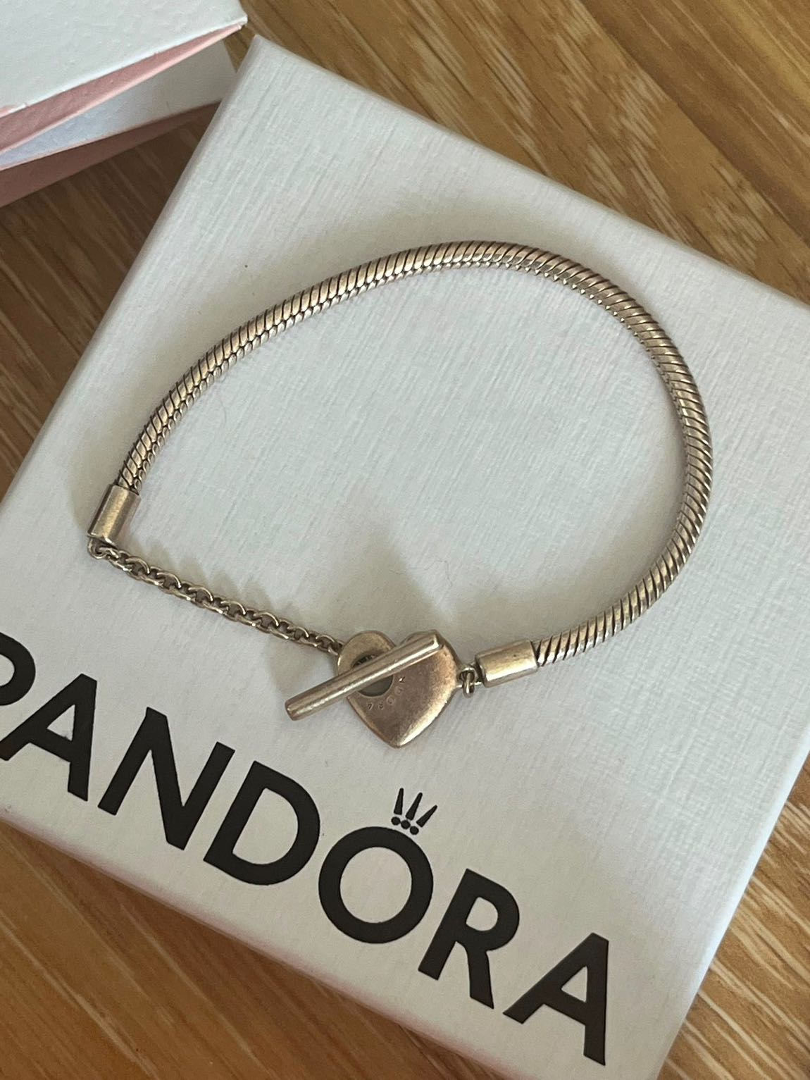 Pandora Gümüş Kalp Kilitli Bileklik — görsel 2/4