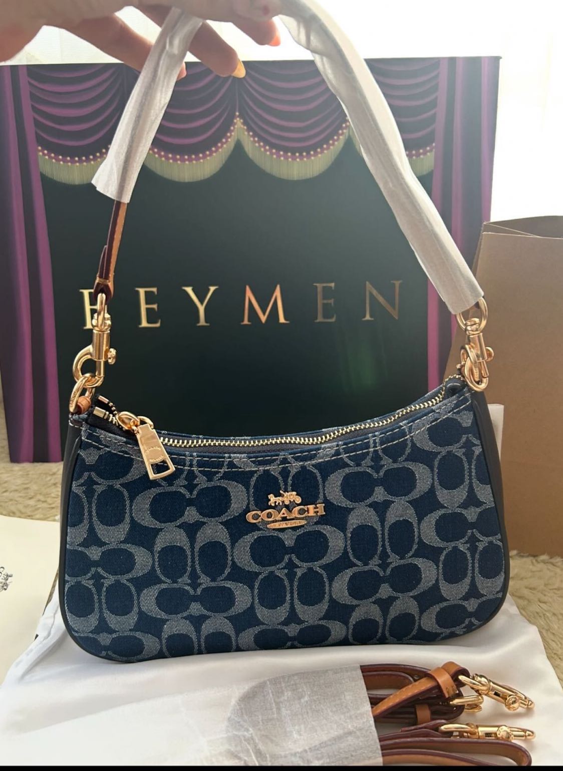 COACH Teri Shoulder Bag Denim — görsel 9/20