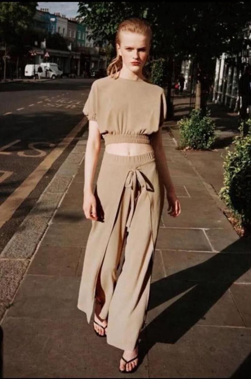 Zara rustik bohem takım pantolon bluz — görsel 2/8