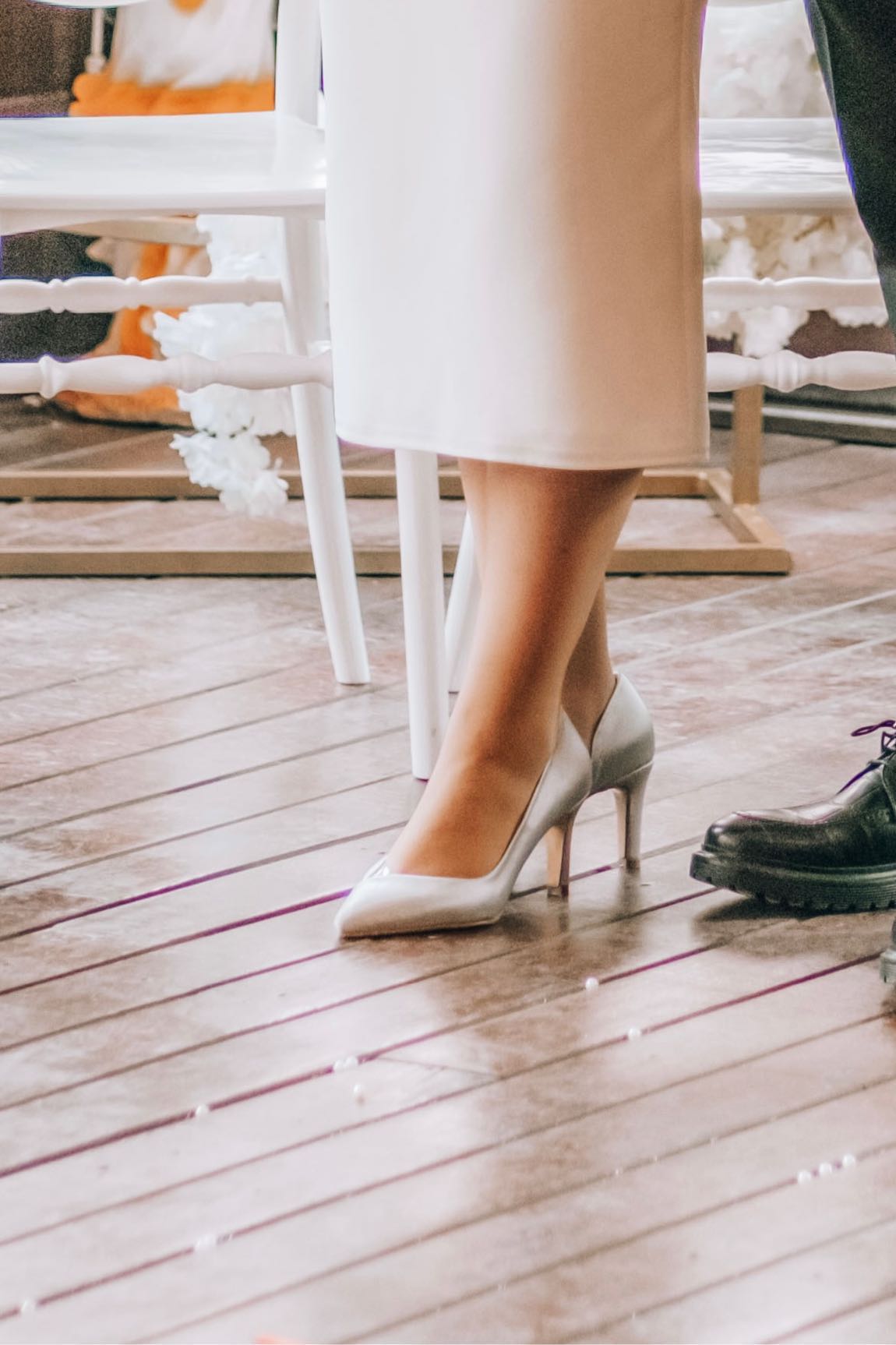 Gümüş Saten Aksesuarlı Stiletto Ayakkabı — görsel 4/12