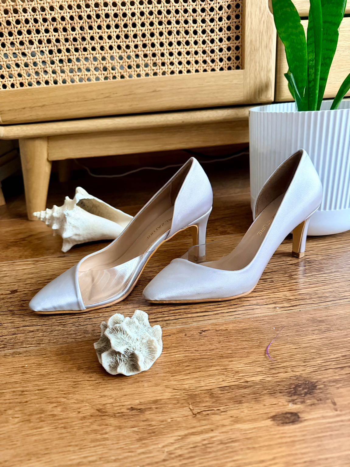 Gümüş Saten Aksesuarlı Stiletto Ayakkabı — görsel 11/12