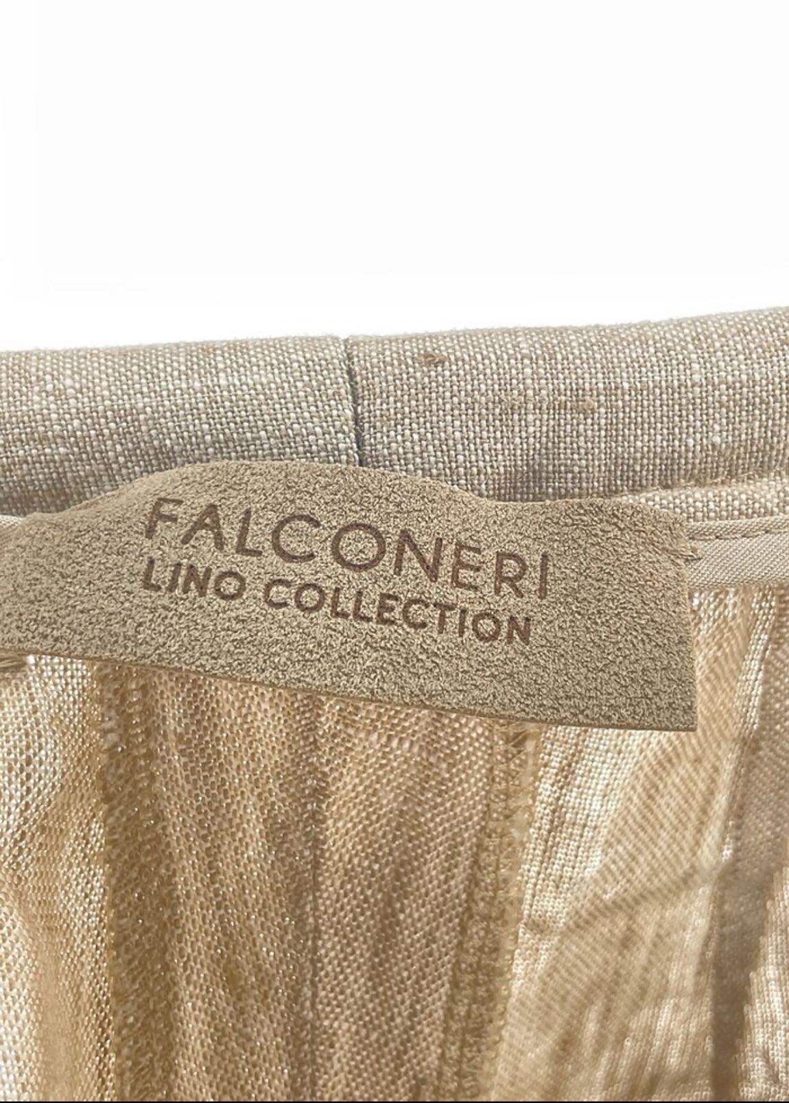 Falconeri Bej Keten Kargo Pantolon — görsel 4/6