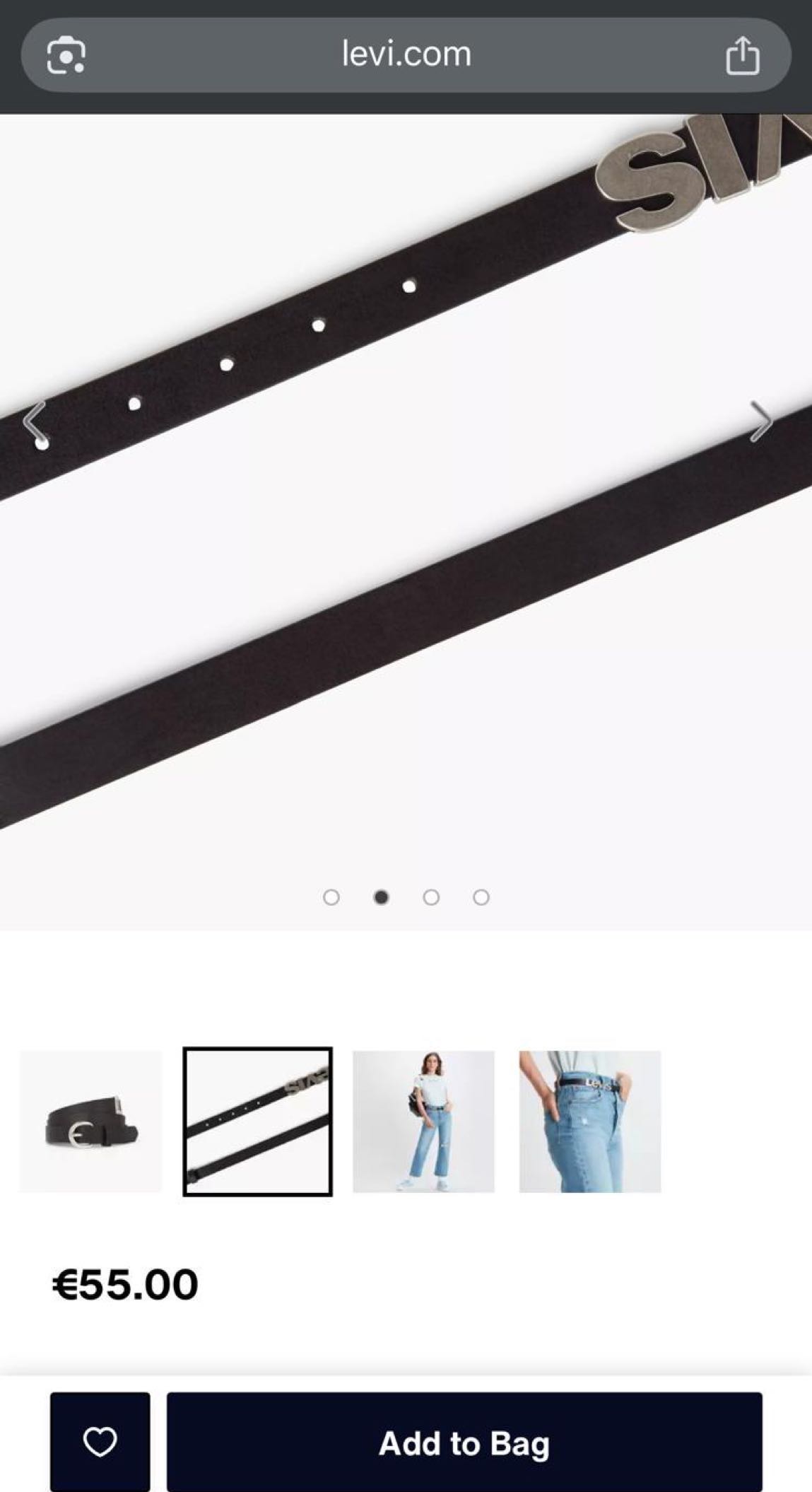 LEVIS ORIJINAL KADIN HAKIKI DERI KEMER — görsel 5/8