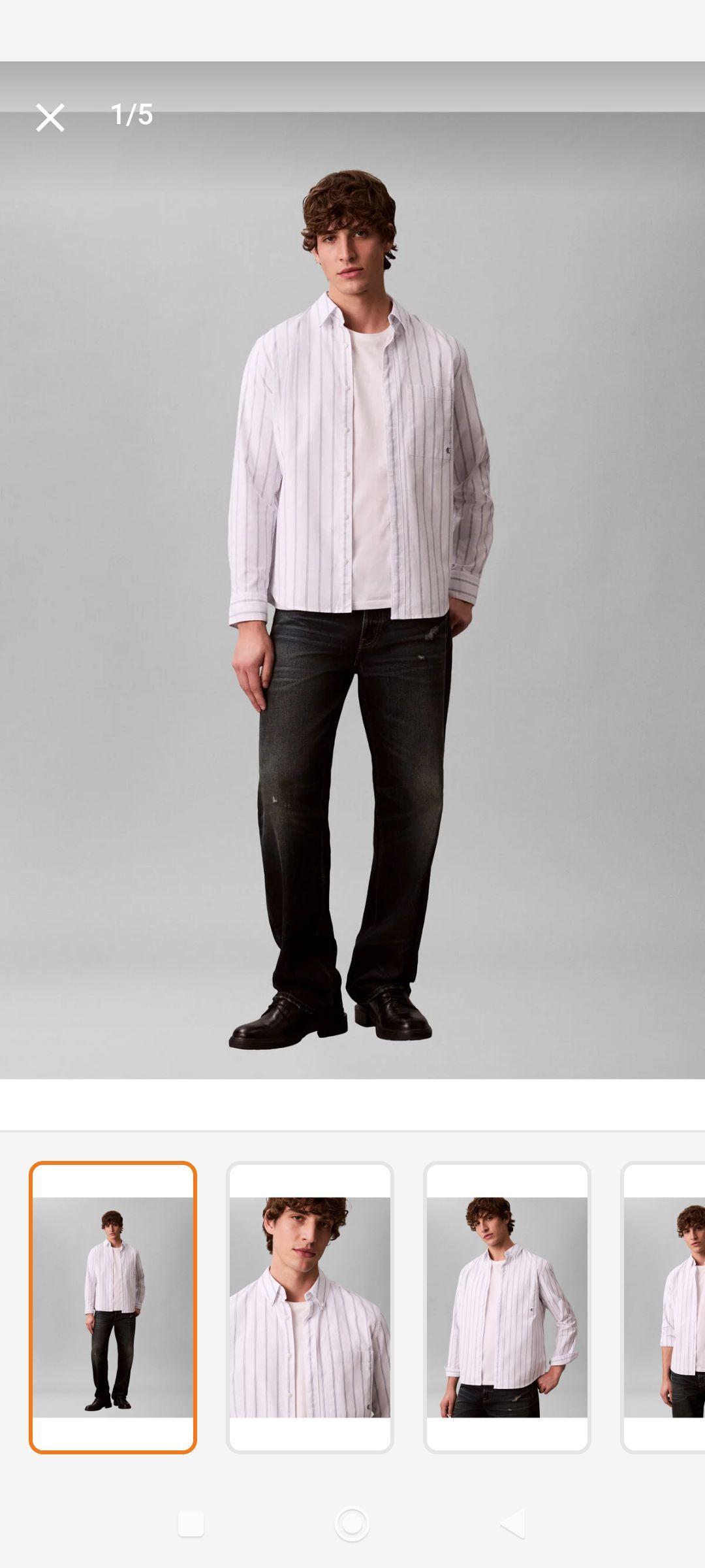 Calvin Klein Beyaz Çizgili Gömlek — görsel 2/7