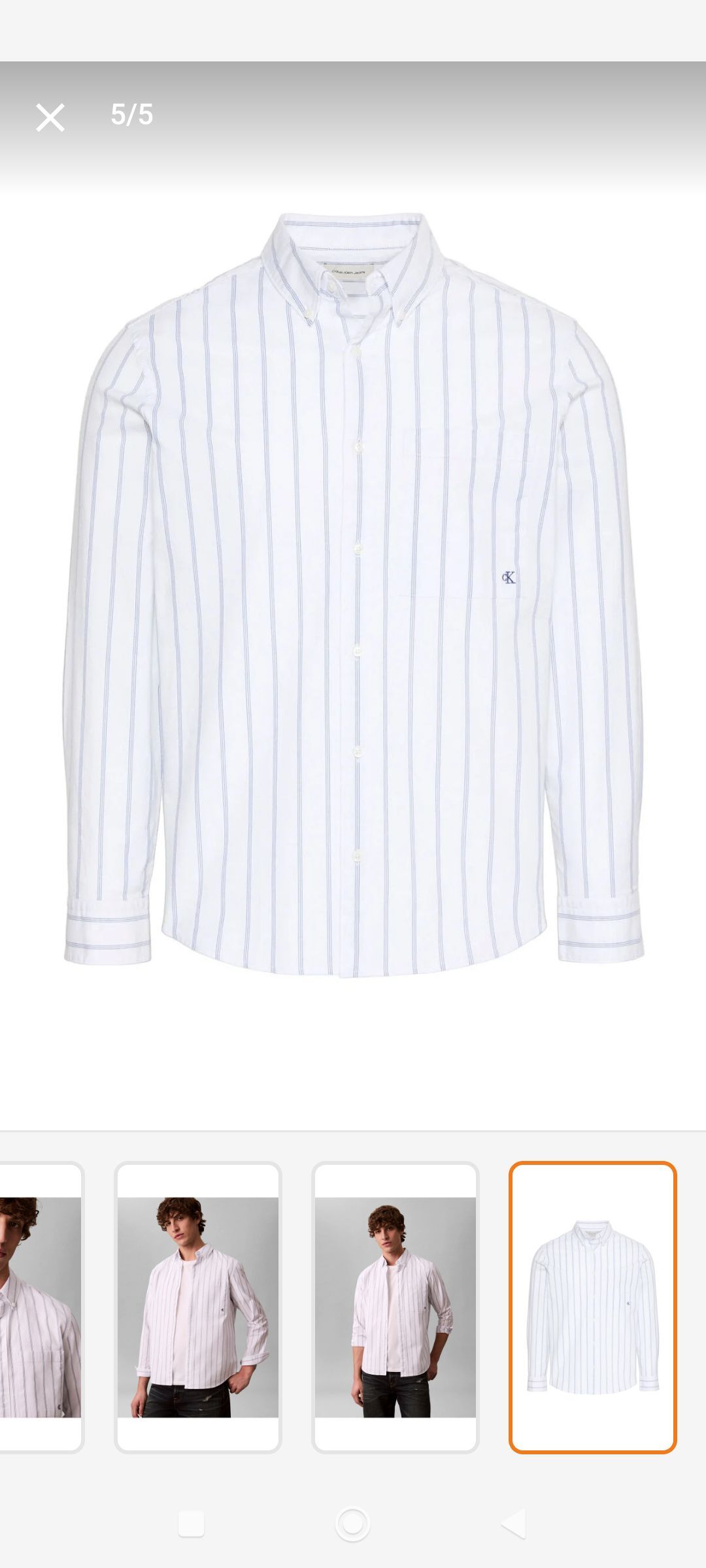 Calvin Klein Beyaz Çizgili Gömlek — görsel 5/7