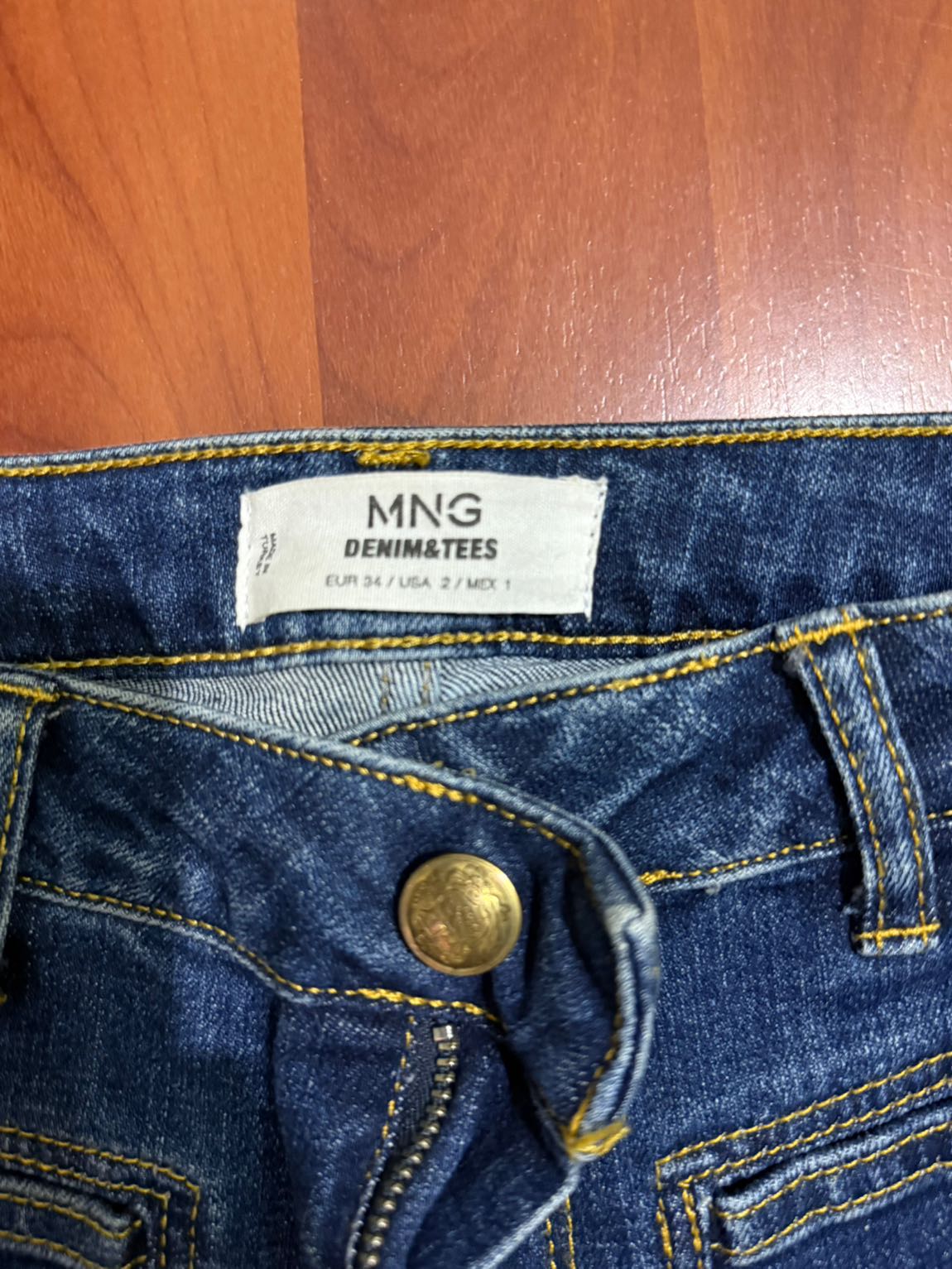 Mango Lacivert Paçalı Jean Pantolon — görsel 5/6